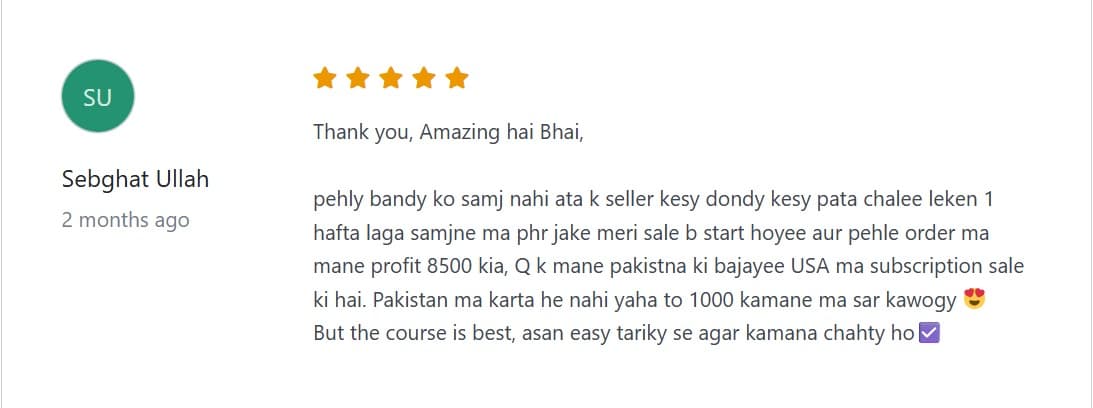 Student WhatsApp review 8